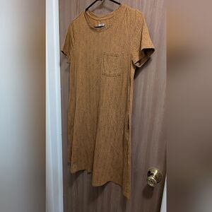 EUC Duluth Trading Co Tan Patterned Mini Dress Size XS
